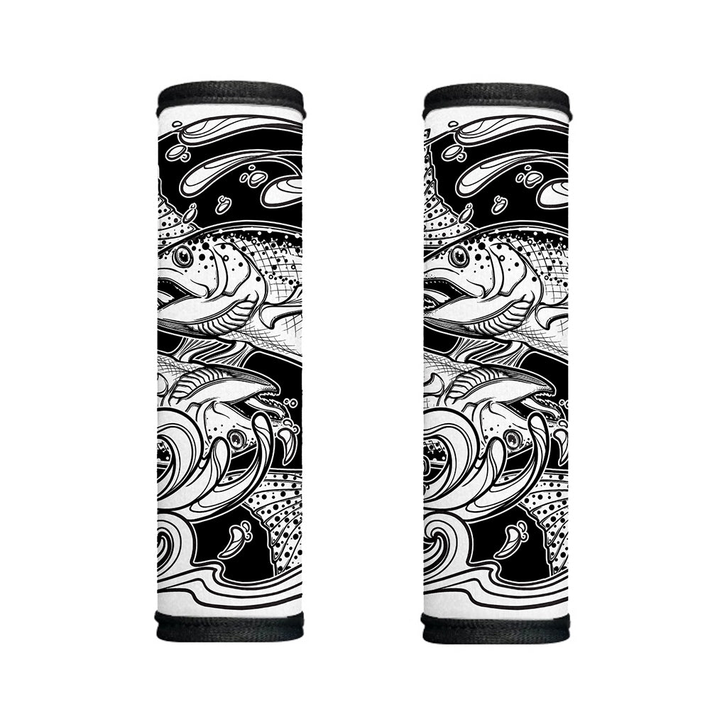 White And Black Pisces Sign Print Handle Covers