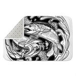 White And Black Pisces Sign Print Indoor Door Mat