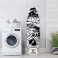 White And Black Pisces Sign Print Ironing Board Cover