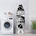 White And Black Pisces Sign Print Ironing Board Cover