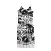 White And Black Pisces Sign Print Jersey Midi Cami Dress