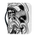 White And Black Pisces Sign Print Leather Bible Cover