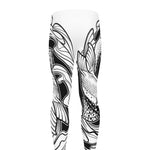 White And Black Pisces Sign Print Men's leggings