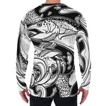 White And Black Pisces Sign Print Men's Long Sleeve T-Shirt