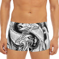 White And Black Pisces Sign Print Men's Short Boxer Briefs
