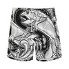 White And Black Pisces Sign Print Men's Sports Shorts