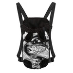 White And Black Pisces Sign Print Pet Carrier Backpack