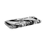 White And Black Pisces Sign Print Piano Keyboard Cover