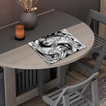 White And Black Pisces Sign Print Placemat