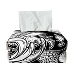 White And Black Pisces Sign Print Rectangle Tissue Box Cover
