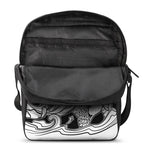 White And Black Pisces Sign Print Rectangular Crossbody Bag