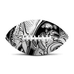 White And Black Pisces Sign Print Rugby Ball