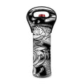 White And Black Pisces Sign Print Single Neoprene Wine Tote