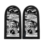 White And Black Pisces Sign Print Skillet Handle Cover