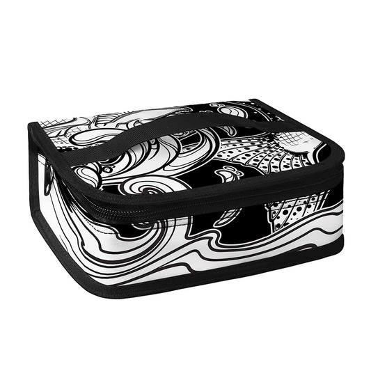 White And Black Pisces Sign Print Small Lunch Bag