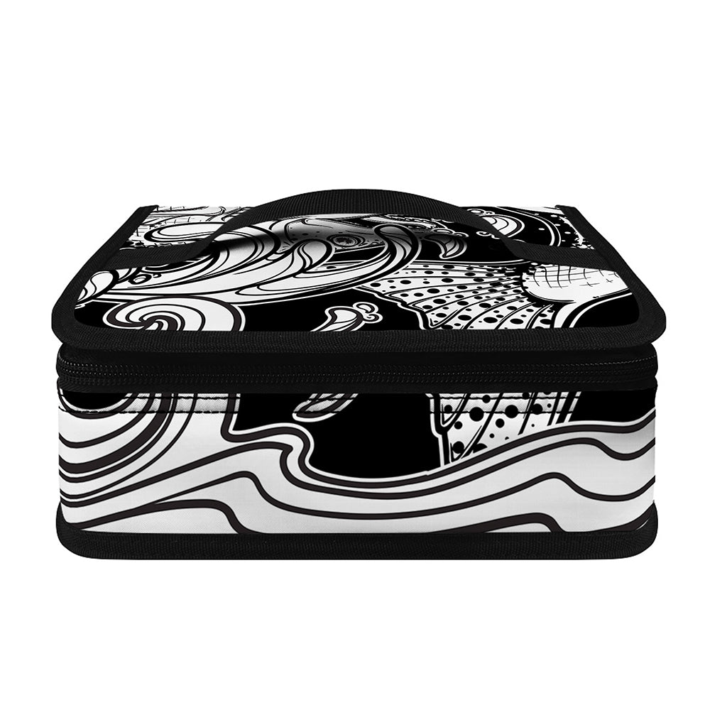 White And Black Pisces Sign Print Small Lunch Bag