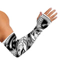 White And Black Pisces Sign Print Sun Protection Arm Sleeves