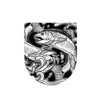 White And Black Pisces Sign Print Toilet Lid Cover