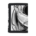 White And Black Pisces Sign Print Trifold Wallet