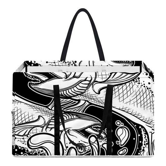 White And Black Pisces Sign Print Utility Tote Bag