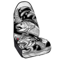 White And Black Pisces Sign Print Waterproof Car Seat Cover
