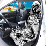 White And Black Pisces Sign Print Waterproof Car Seat Cover