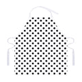 White And Black Polka Dot Pattern Print Adjustable Apron