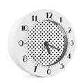 White And Black Polka Dot Pattern Print Alarm Clock