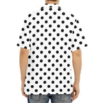 White And Black Polka Dot Pattern Print Aloha Shirt