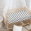 White And Black Polka Dot Pattern Print Baby Crib Sheet