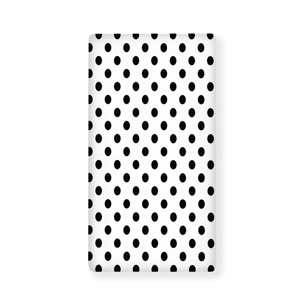 White And Black Polka Dot Pattern Print Baby Crib Sheet