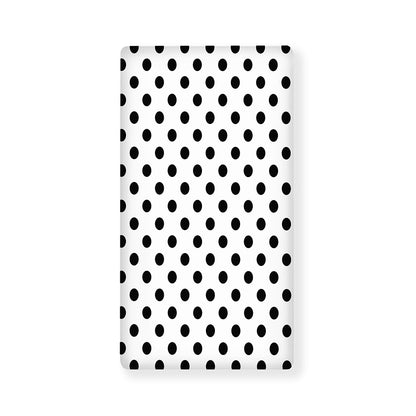 White And Black Polka Dot Pattern Print Baby Crib Sheet
