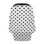 White And Black Polka Dot Pattern Print Baby Seat Cover
