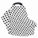 White And Black Polka Dot Pattern Print Baby Seat Cover