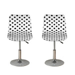 White And Black Polka Dot Pattern Print Bar Stool Covers