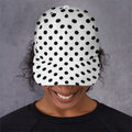 White And Black Polka Dot Pattern Print Baseball Cap