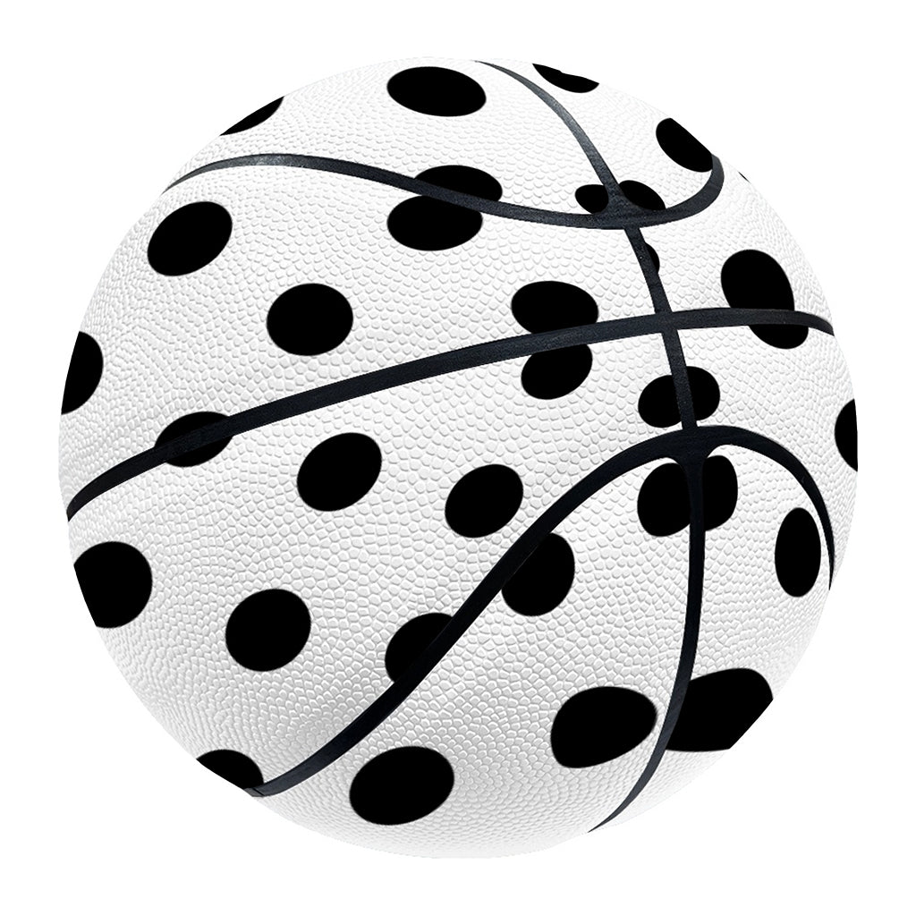 White And Black Polka Dot Pattern Print Basketball