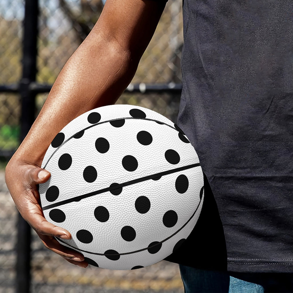 White And Black Polka Dot Pattern Print Basketball