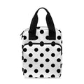 White And Black Polka Dot Pattern Print Bible Tote Bag