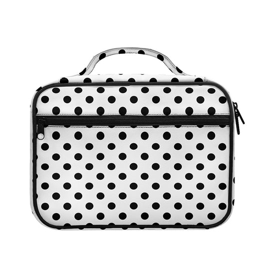 White And Black Polka Dot Pattern Print Briefcase Bible Bag