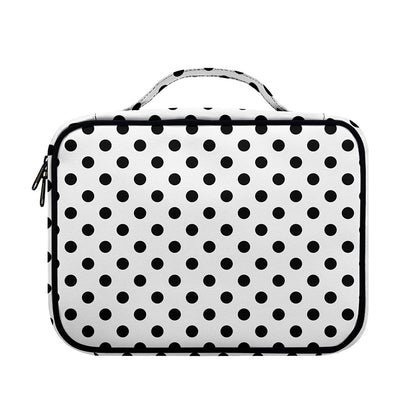 White And Black Polka Dot Pattern Print Briefcase Bible Bag