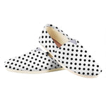 White And Black Polka Dot Pattern Print Casual Shoes