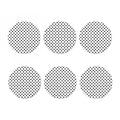 White And Black Polka Dot Pattern Print Coaster Set