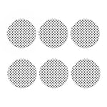 White And Black Polka Dot Pattern Print Coaster Set