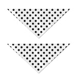 White And Black Polka Dot Pattern Print Dog Bandana