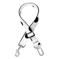 White And Black Polka Dot Pattern Print Dog Seat Belt