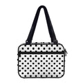 White And Black Polka Dot Pattern Print Double Strap Bible Bag