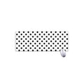 White And Black Polka Dot Pattern Print Extended Mouse Pad
