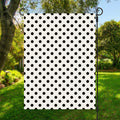White And Black Polka Dot Pattern Print Garden Flag