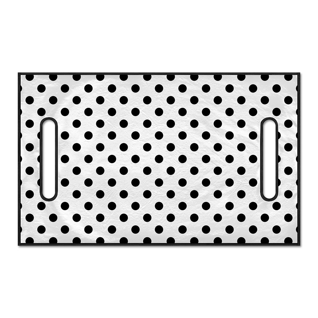 White And Black Polka Dot Pattern Print Golf Cart Seat Cover